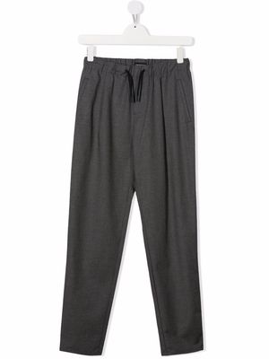 Emporio Armani Kids straight-leg drawstring trousers - Grey
