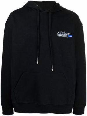 Ader Error logo-print pullover hoodie - Black