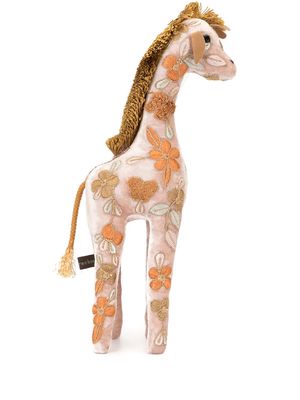 Anke Drechsel embroidered giraffe soft toy - Pink