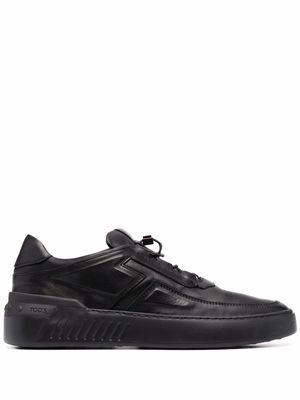 Tod's logo-patch low-top sneakers - Black