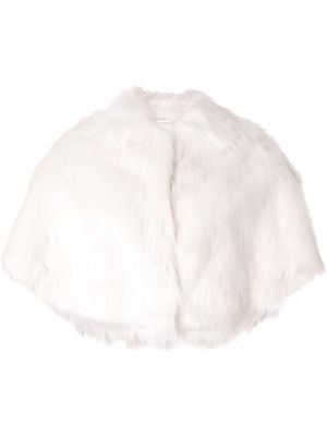 Unreal Fur Nord faux-fur cropped cape - White