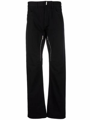 Givenchy zip-detail straight-leg jeans - Black