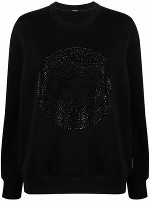 Versace Medusa crystal-embellished sweatshirt - Black