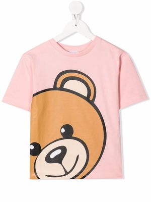 Moschino Kids Toy Bear print T-shirt - Pink