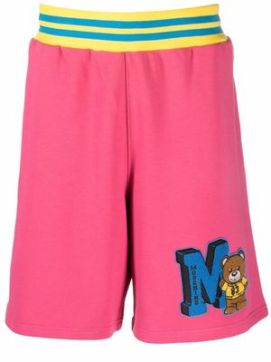 Moschino monogram-print track shorts - Pink