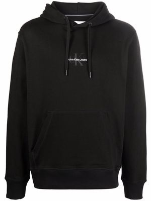 Calvin Klein Jeans logo-print drawstring hoodie - Black