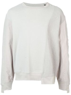Mostly Heard Rarely Seen asymmetrical seam sweatshirt - Grey