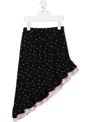 WAUW CAPOW by BANGBANG polka dot asymmetric skirt - Black
