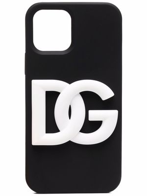 Dolce & Gabbana debossed-logo iPhone 12 Pro case - Black