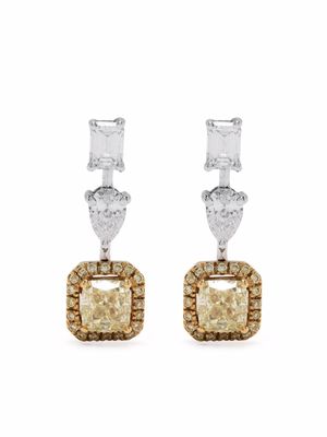 Monan 18kt white gold diamond drop earrings