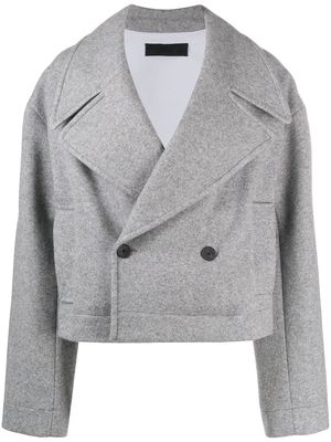 Haider Ackermann oversized cropped jacket - Grey