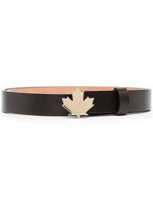 Dsquared2 Maple-Leaf leather belt - Brown
