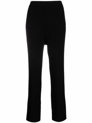 Filippa K rib-knit flared trousers - Black