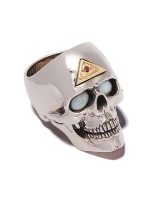 The Great Frog evil-eye skull ring - Silver