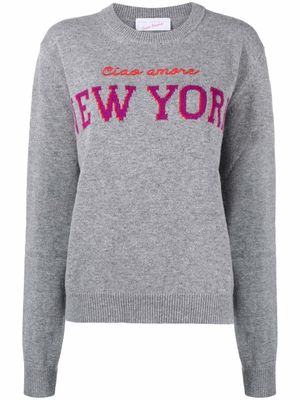 Giada Benincasa New York intarsia-knit jumper - Grey