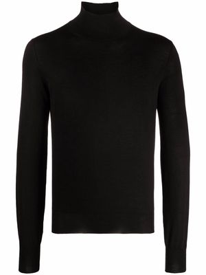There Was One fine knit wool turtleneck jumper - Black