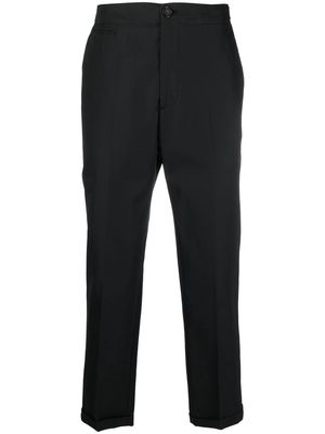 Alexander McQueen logo-strap tailored trousers - Black