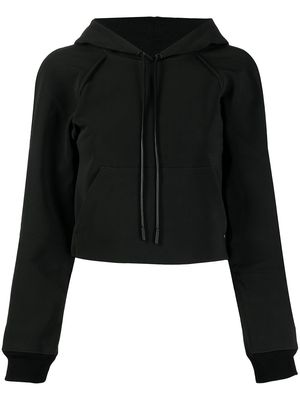 RtA backless drawstring hoodie - Black