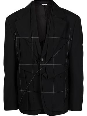 Comme Des Garçons Homme Plus deconstructed wool blazer - Black