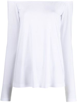 Norma Kamali off-shoulder jersey T-shirt - White