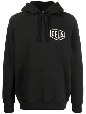 Deus Ex Machina logo-print drawstring hoodie - Black