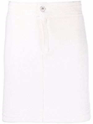 Barrie cashmere-blend mid-rise skirt - White