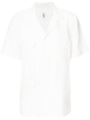321 pleat-detailing short-sleeve shirt - White