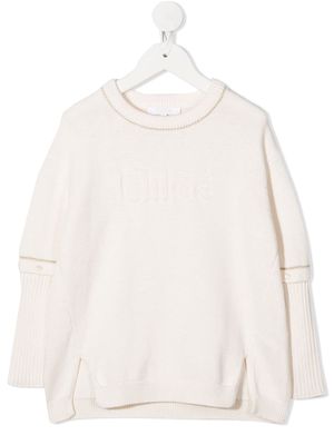 Chloé Kids knitted jumper - White