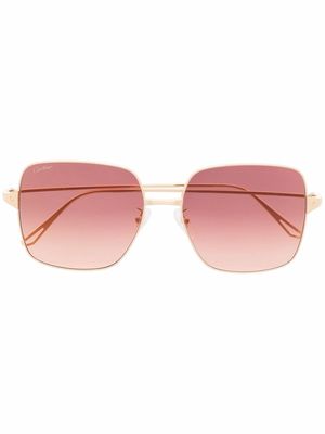 Cartier Eyewear oversized-frame sunglasses - Gold