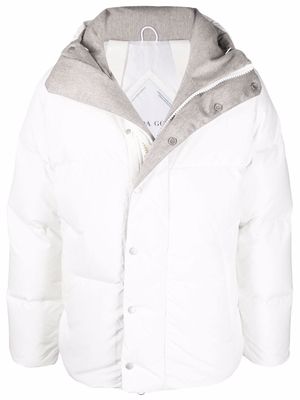 Canada Goose logo-patch puffer jacket - White