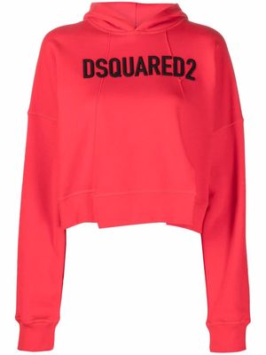 Dsquared2 logo-print cropped hoodie