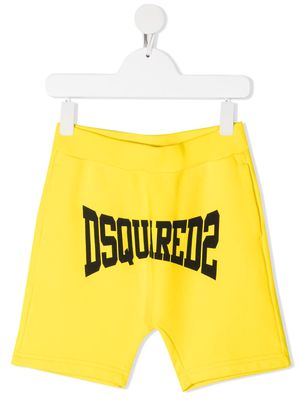 Dsquared2 Kids logo-print track shorts - Yellow