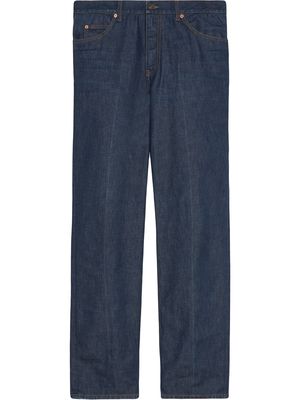 Gucci eco-washed organic straight-leg jeans - Blue