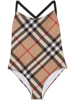Burberry Vintage Check swimsuit - Brown