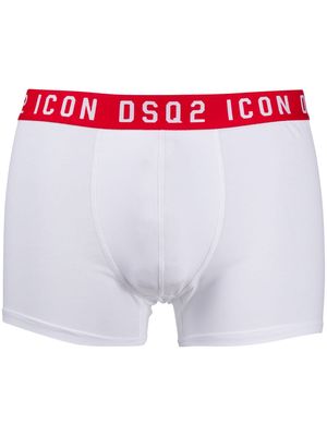 Dsquared2 Icon logo embroidered boxer briefs - White
