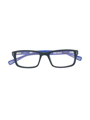 Nike Kids rectangle frame glasses - Blue