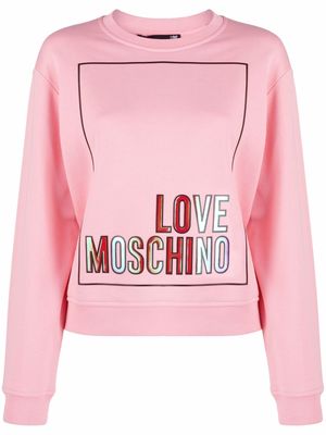 Love Moschino logo-printed sweatshirt - Pink