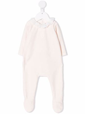 Chloé Kids ruffled-neck cotton-blend pajamas - Pink