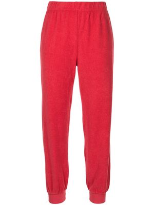 Suzie Kondi terrycloth track pants - Red