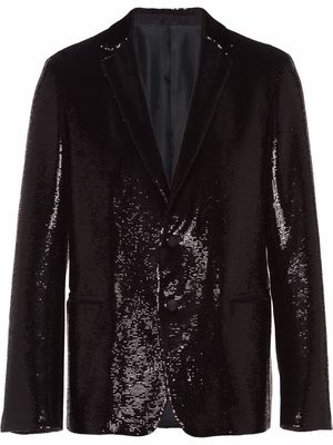 Prada sequin-embellished blazer - Black