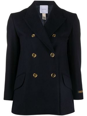 Patou long sleeve double breasted blazer - Blue