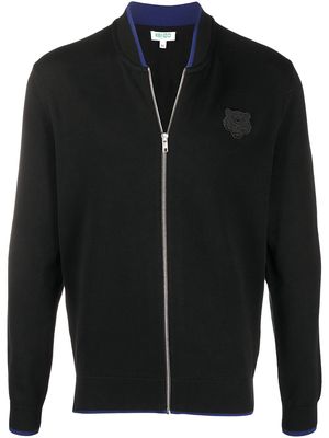 Kenzo zip-through knitted bomber jacket - Black
