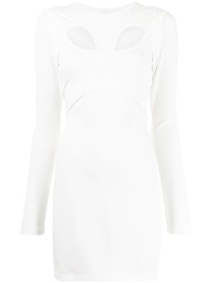 Dion Lee Breathable cut-out layered dress - White