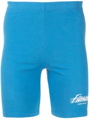 Sporty & Rich logo-print shorts - Blue