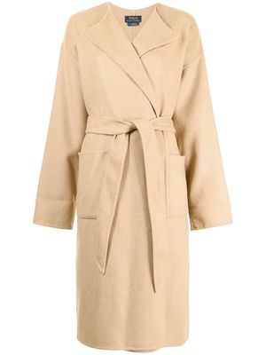 Polo Ralph Lauren Wool-Blend Wrap Coat - Brown