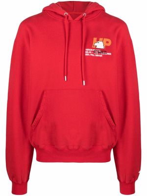 Heron Preston logo-print hoodie - Red