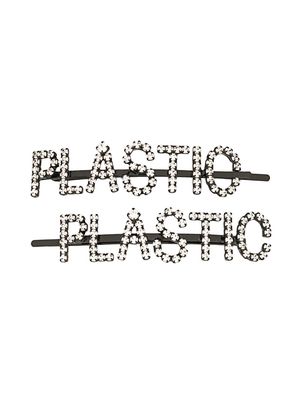 Ashley Williams Platic hair pins - White