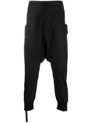 UNRAVEL PROJECT drop-crotch cropped trousers - Black