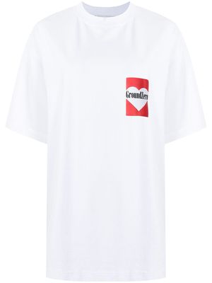 Ground Zero cigarette-box heart logo T-shirt - White