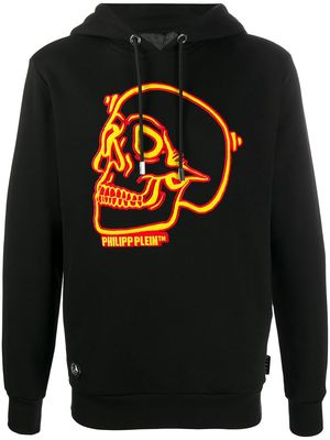 Philipp Plein skull print hoodie - Black